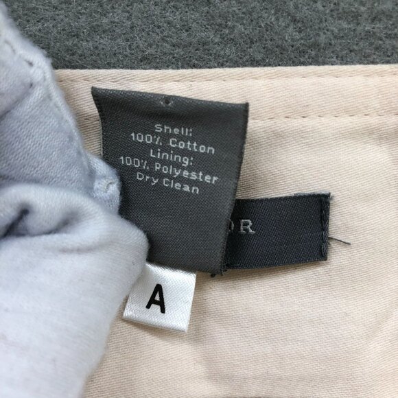 Ann Taylor Floral Skirt 14P A-Line Pleated Coral Beige Cotton Lightweight - Picture 8 of 10